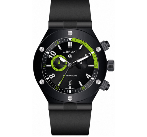 Chronograph Watch with Black/Green Dial