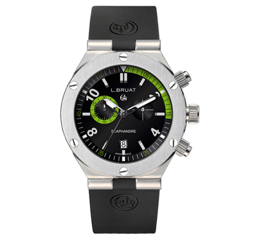 Chronograph Watch with Black/Green Dial