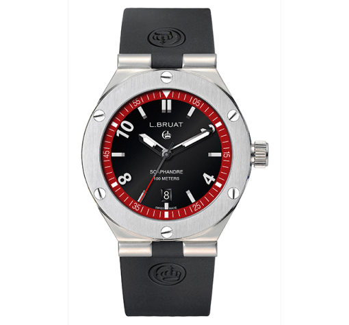 Chronograph Watch with Black/Red Dial